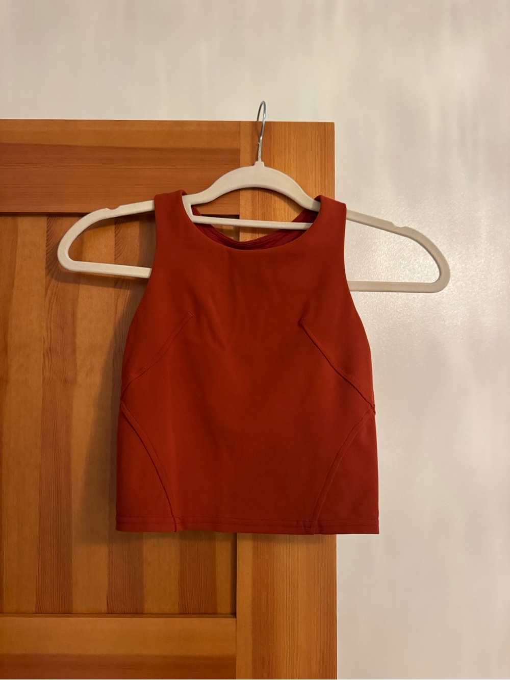 Lululemon Rust Red Sleeveless Crop Tank Top